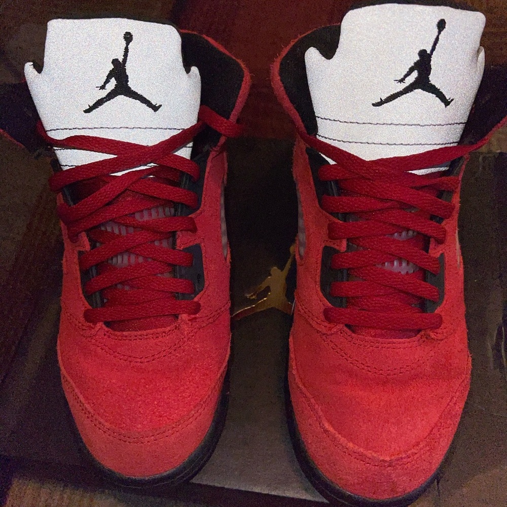 Retro 5 size3.5 red &blacki